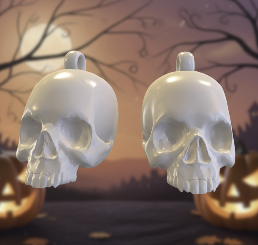 Miniatura 2 do modelo 3D Human Skull Earrings