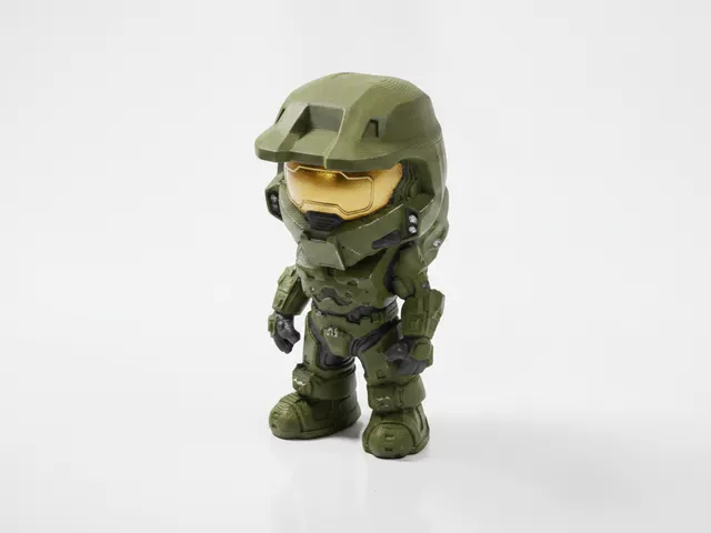 Chibi Master Chief Figurine Gaming Collectible 3D Printable