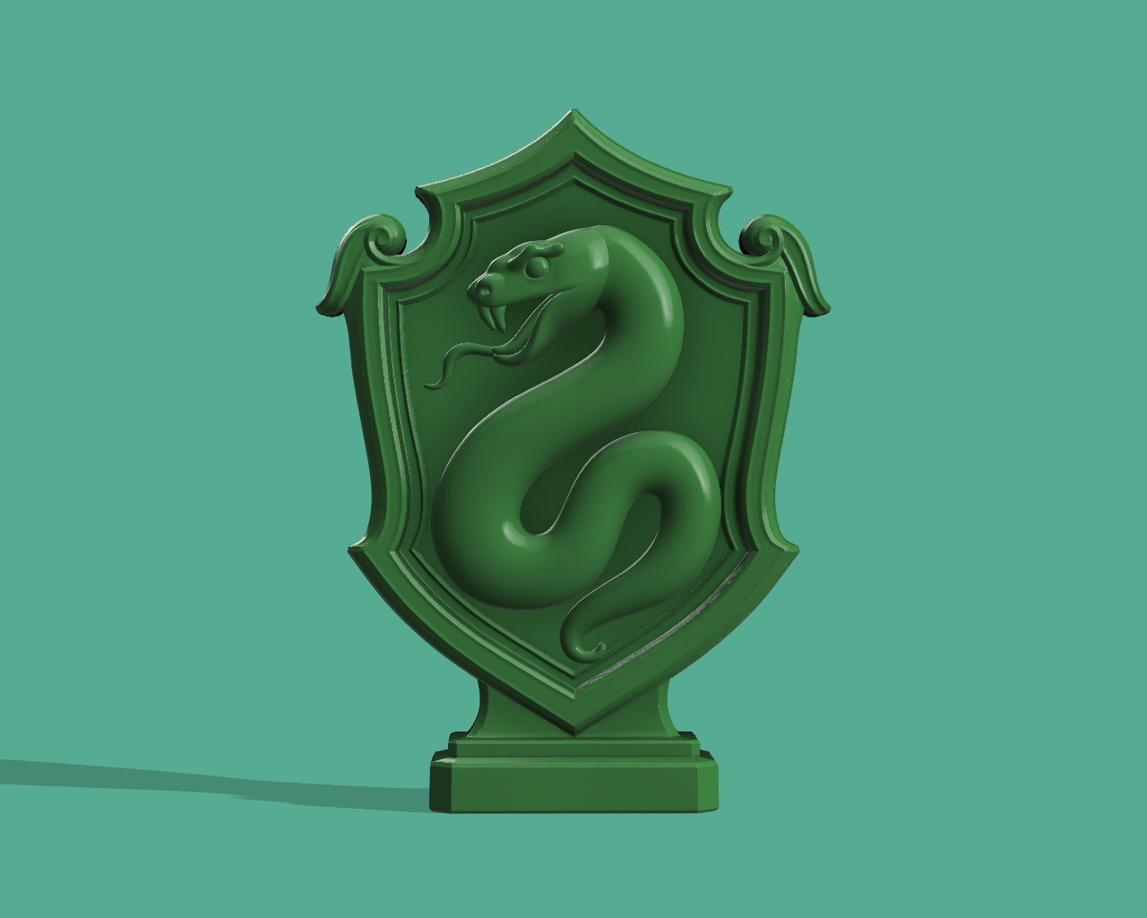 Slytherin-Inspired House Crest Bust