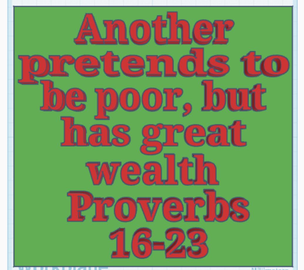 Proverbs 16-23 Board 3D model
