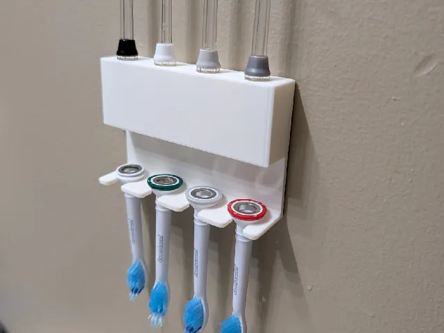 Organizer for Sonicare and Waterpik picks.