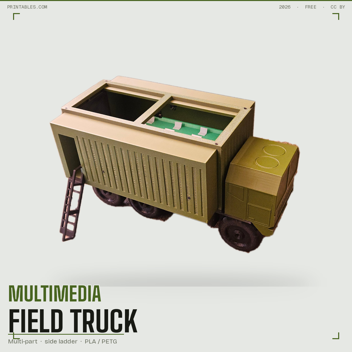 Heavy Tactical Truck with Multimedia Container ISO 20 — miniatura 2