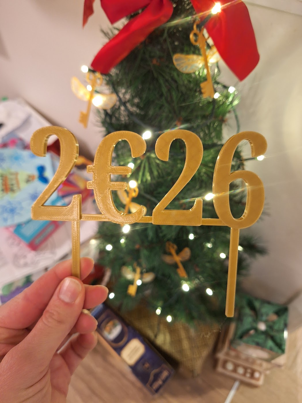 Happy 2026 euro year cake topper