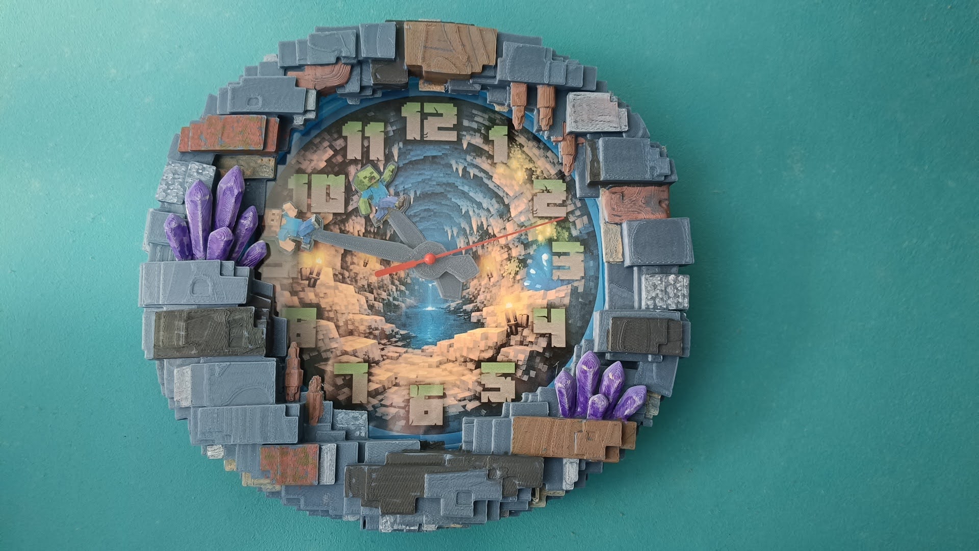 Wall clock retheme minecraft 3D model