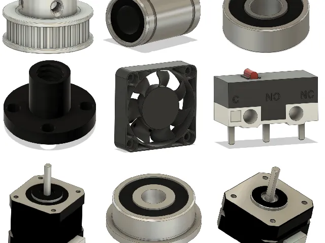 3D Printer Hardware Collection (STEP files)