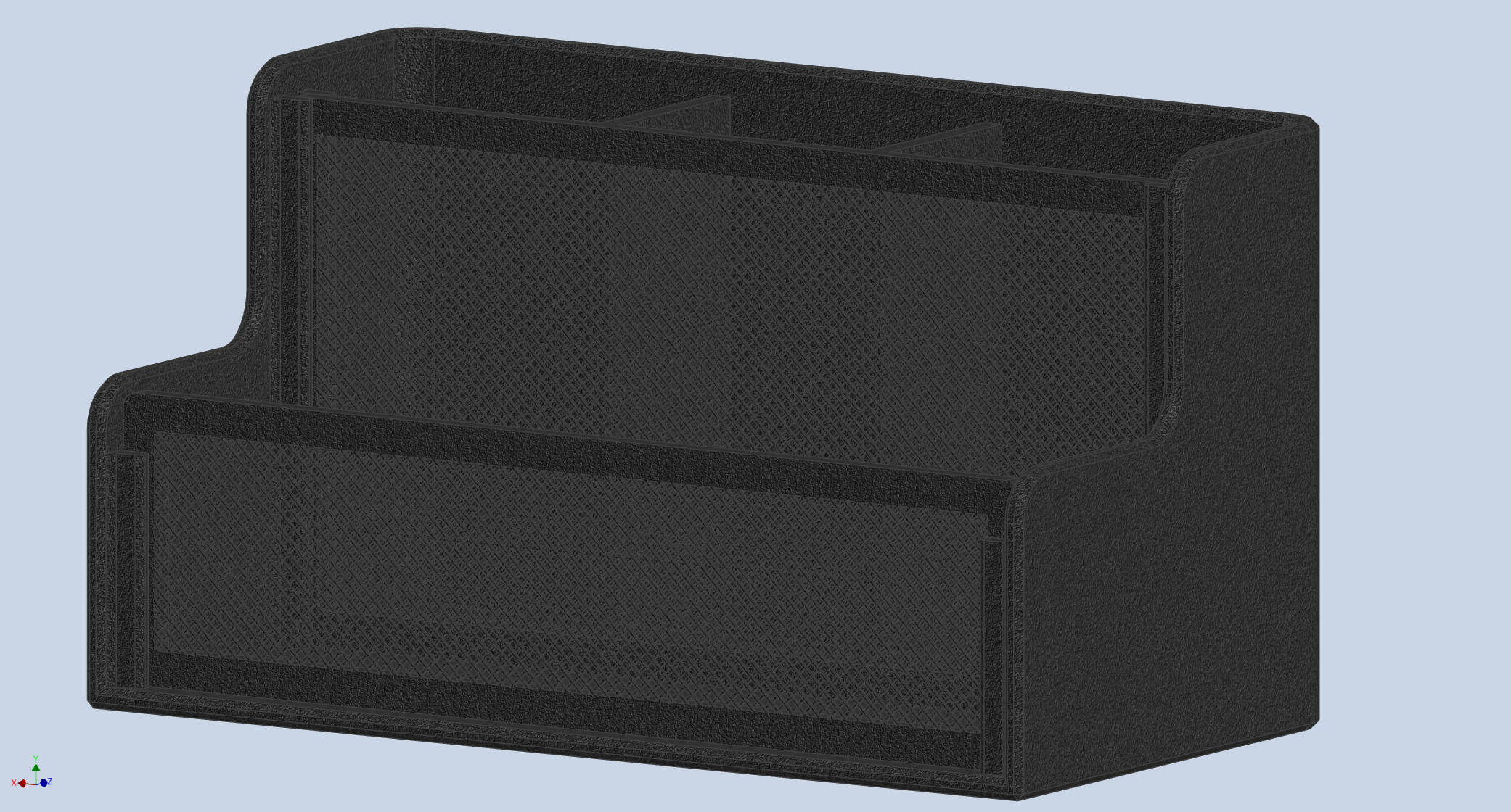 Fine mesh desk top organiser