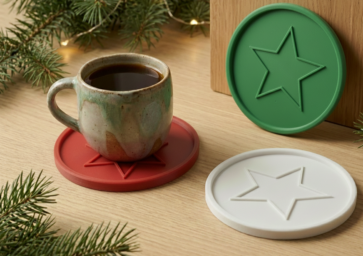 Christmas Star Coaster - Festive Decor