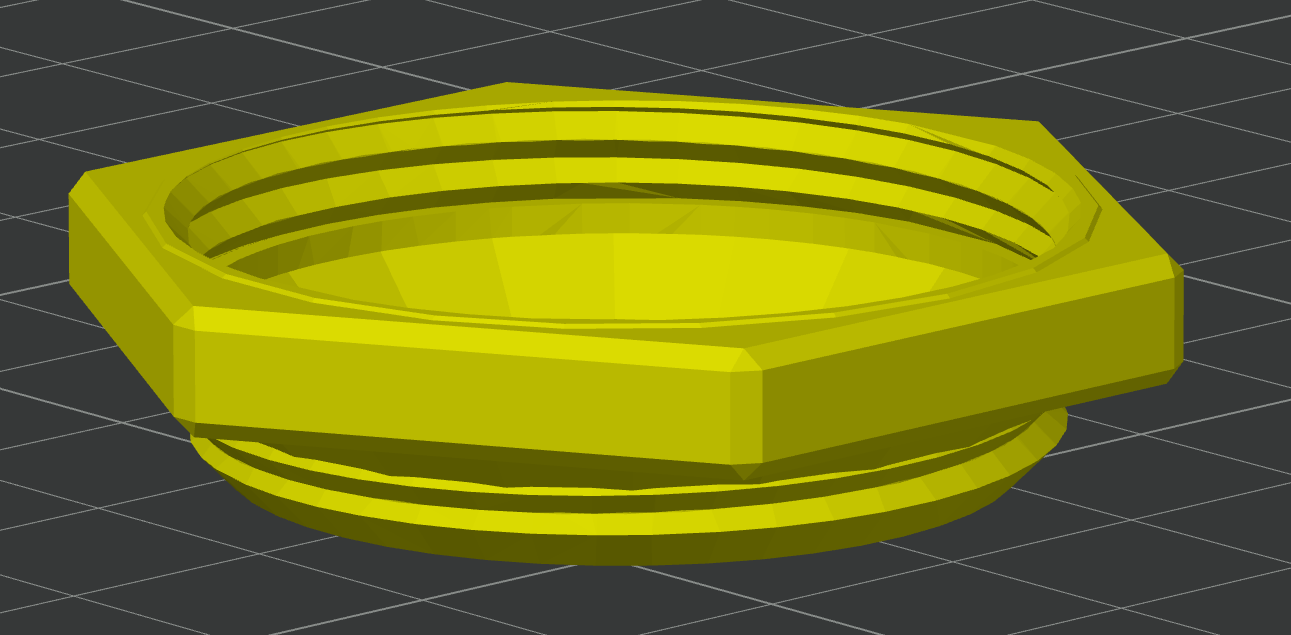 Stacking Pill Box Lid with Female Threads