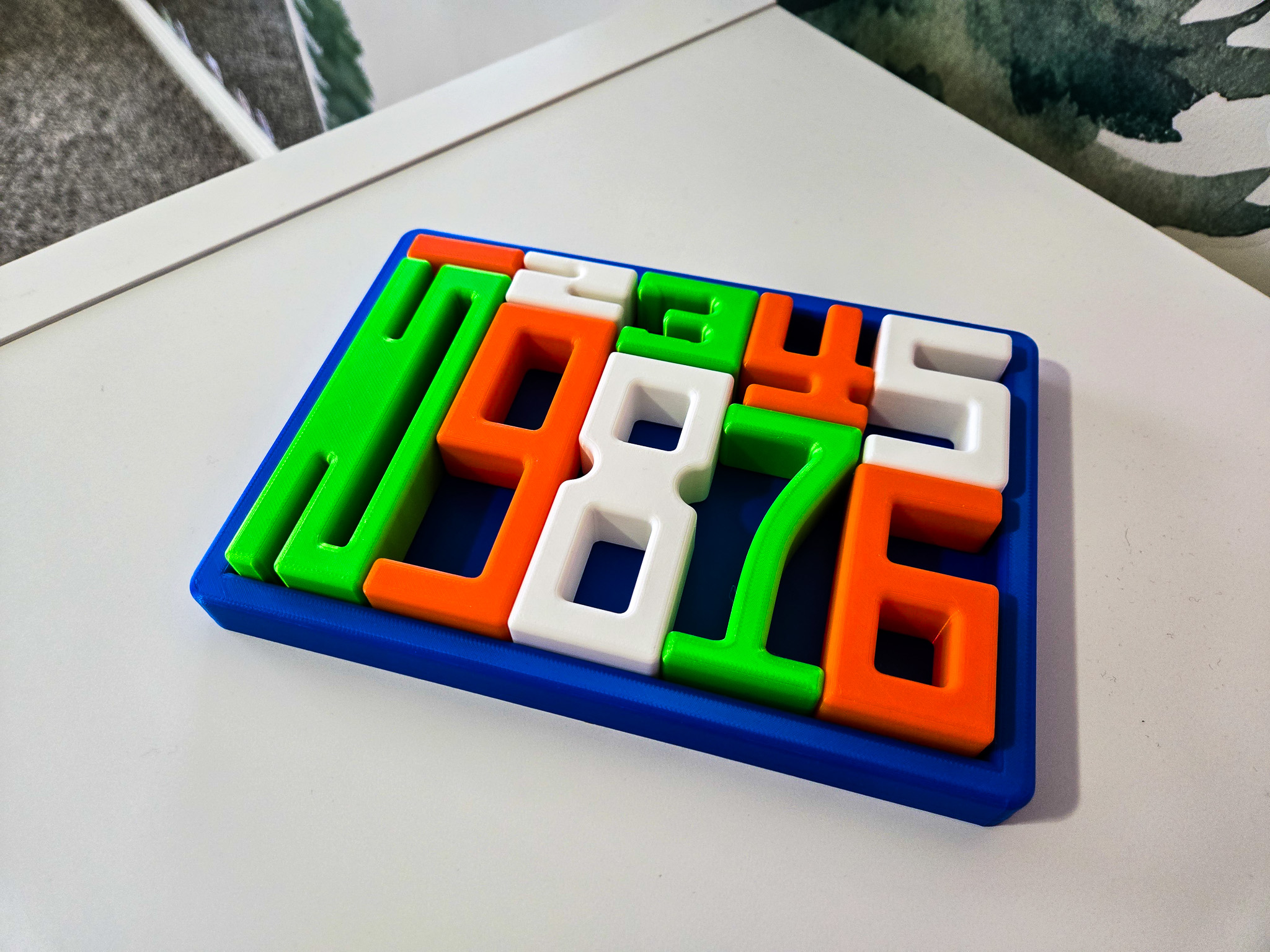 Montessori Learning Puzzle Set – Numbers (1–10) & Shapes – 3D Printable Educational Toy for Kids