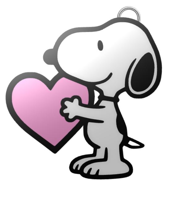 Snoopy Heart Keychain