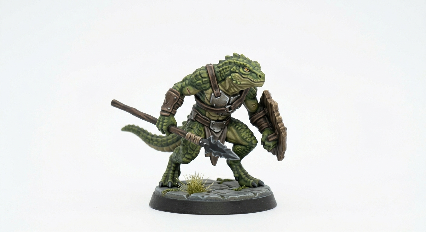 Miniatura 2 do modelo 3D D&D Miniature: Lizardfolk Set