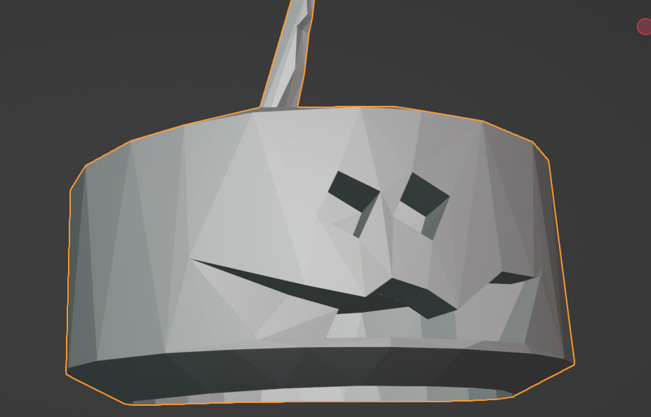 Low poly pumpkin tealight