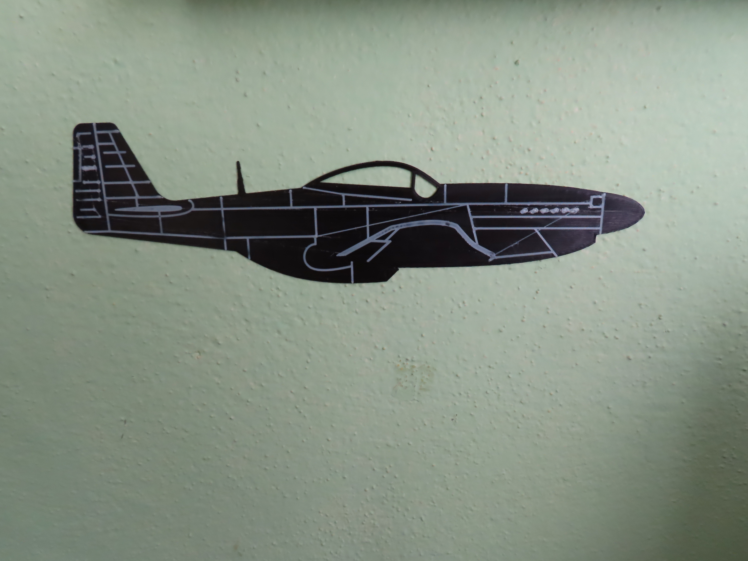 P 51 D Mustang To Wall