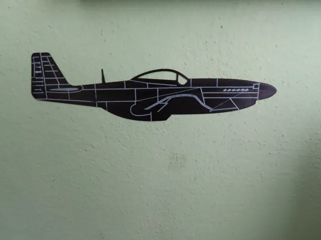 P 51 D Mustang To Wall