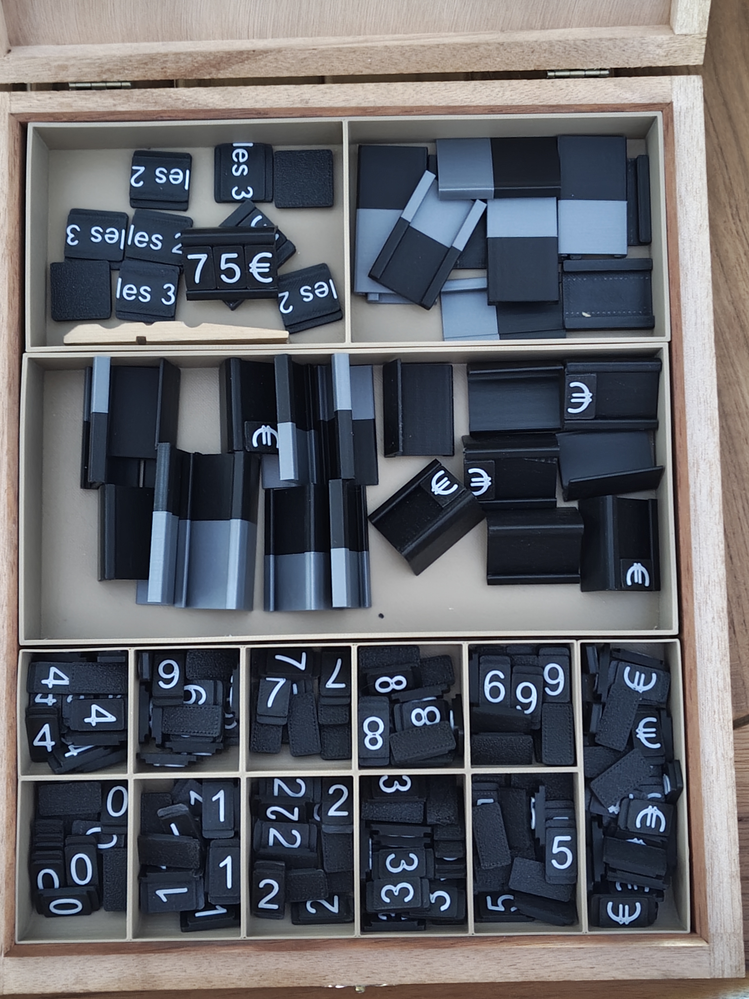 Price tags and associated supports parametric box