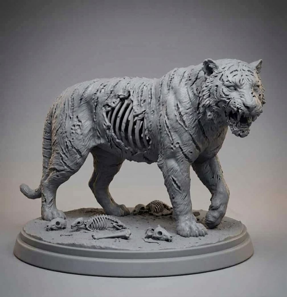 Zombie Tiger Statue — miniatura 2