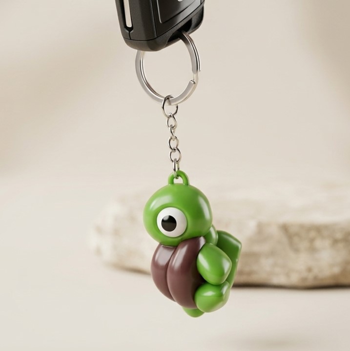 Turtle Keychain – Balloon Art Style | Tortuga Llavero Globoflexia