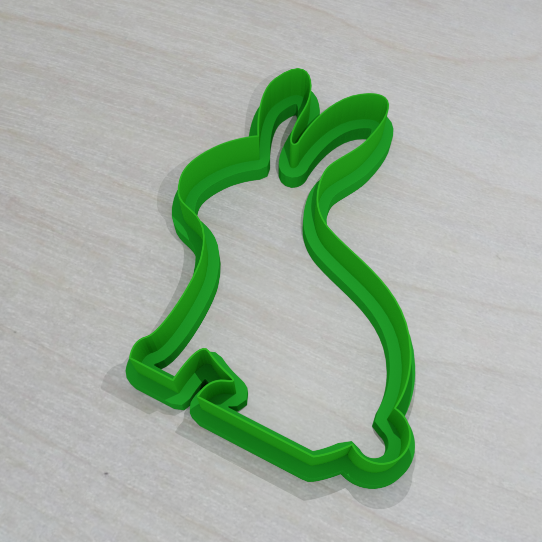 Easter bunny shaped cookie cutter