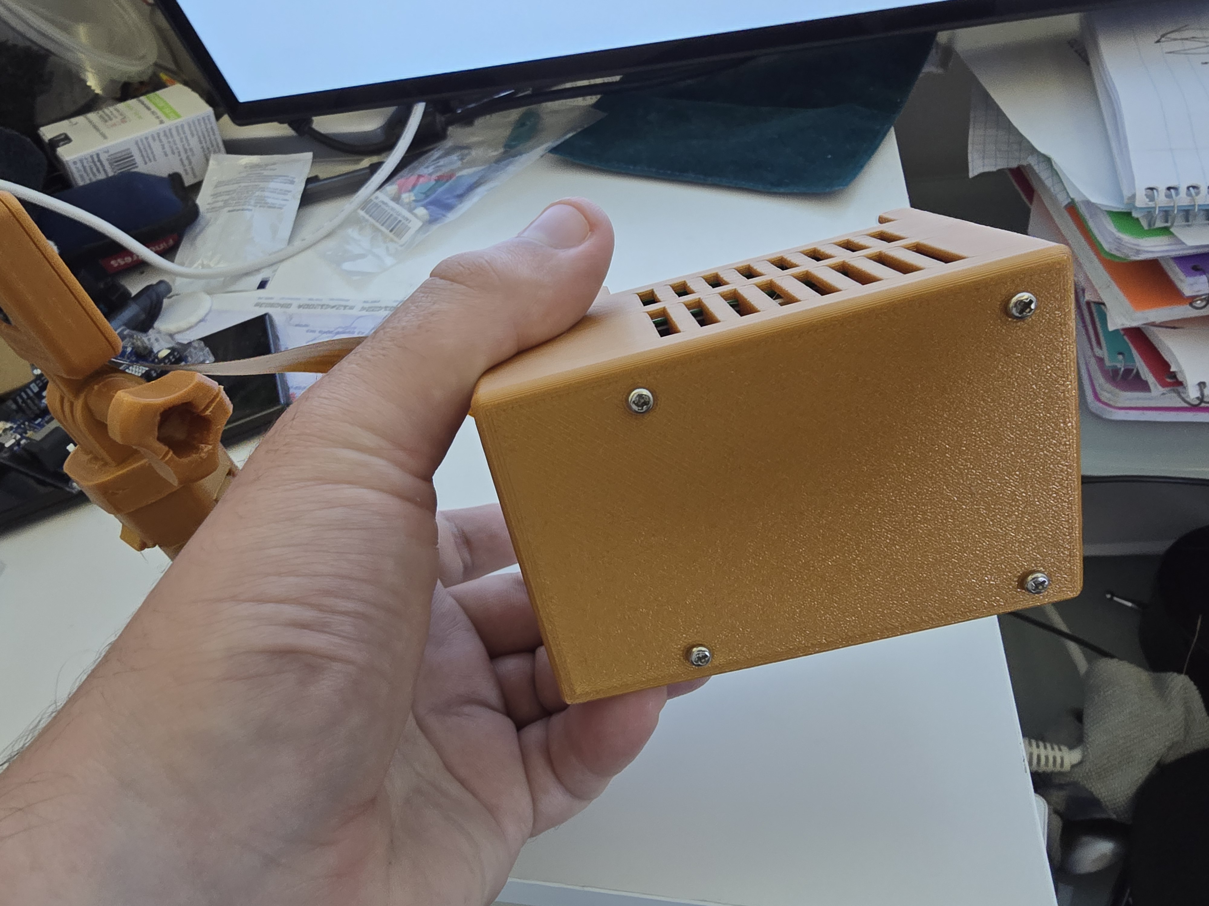 Case for Raspberry Pi 5 with Geekworm/Suptronics X1200 UPS HAT and M.2 HAT+ with GPIO and Pi Camera Access  - Mountable/Standalone — miniatura 3