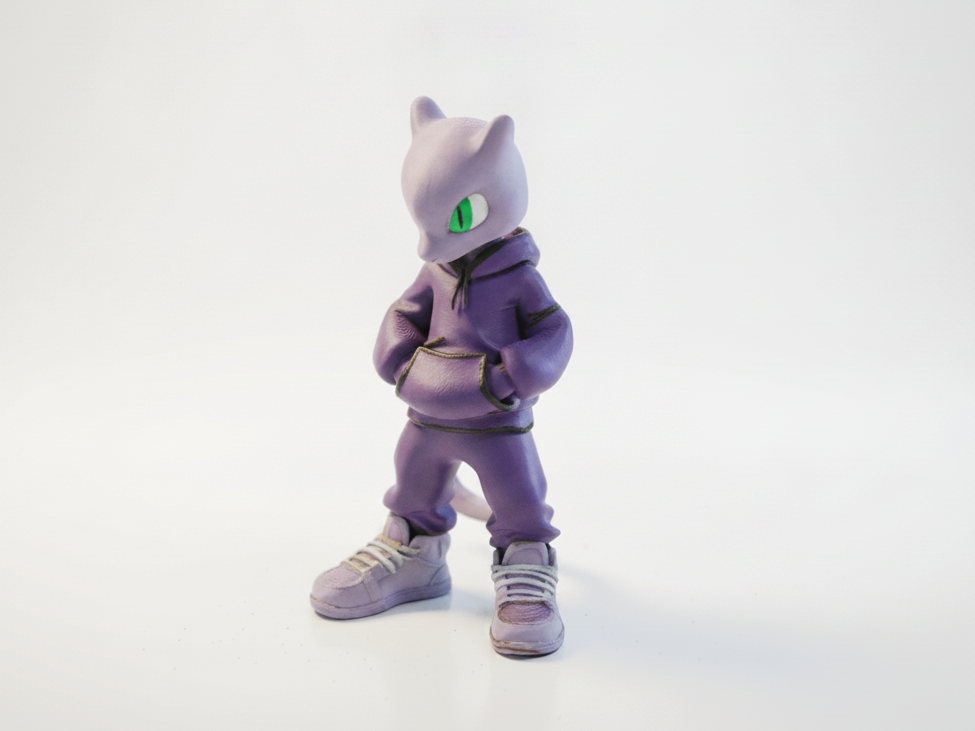 Street Mewtwo Figurine Urban Style 3D Printable