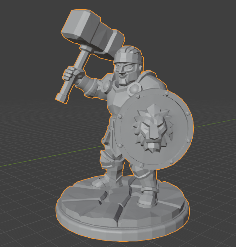 Stylized Paladin – FDM Friendly Mini — miniatura 5