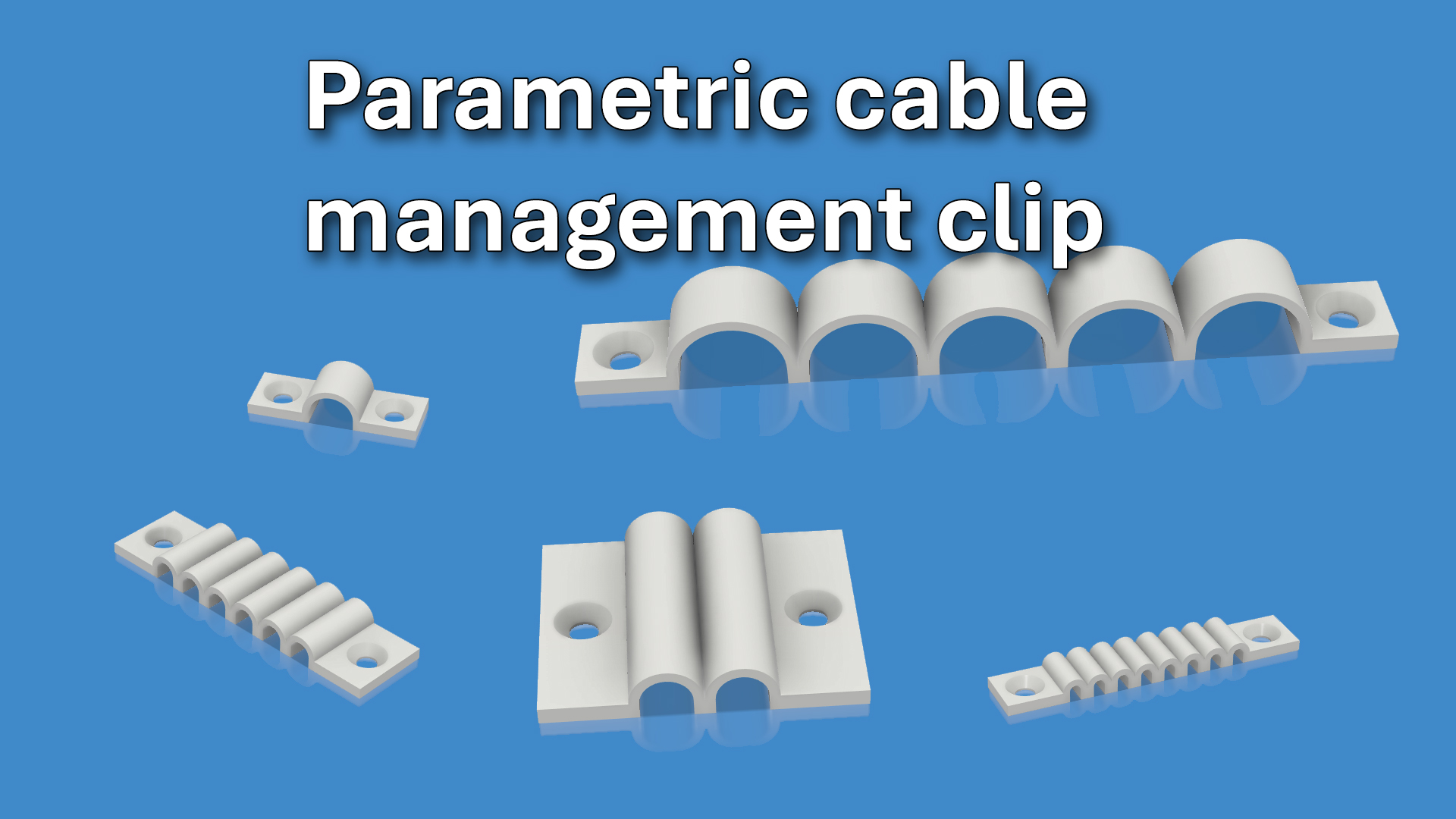 Parametric cable management clip (Fusion)