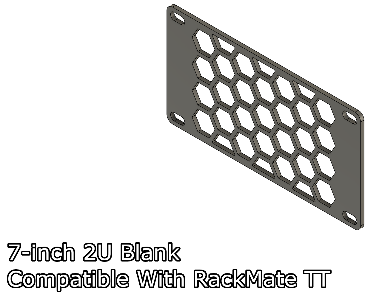 7-inch 2U rack mount blanks