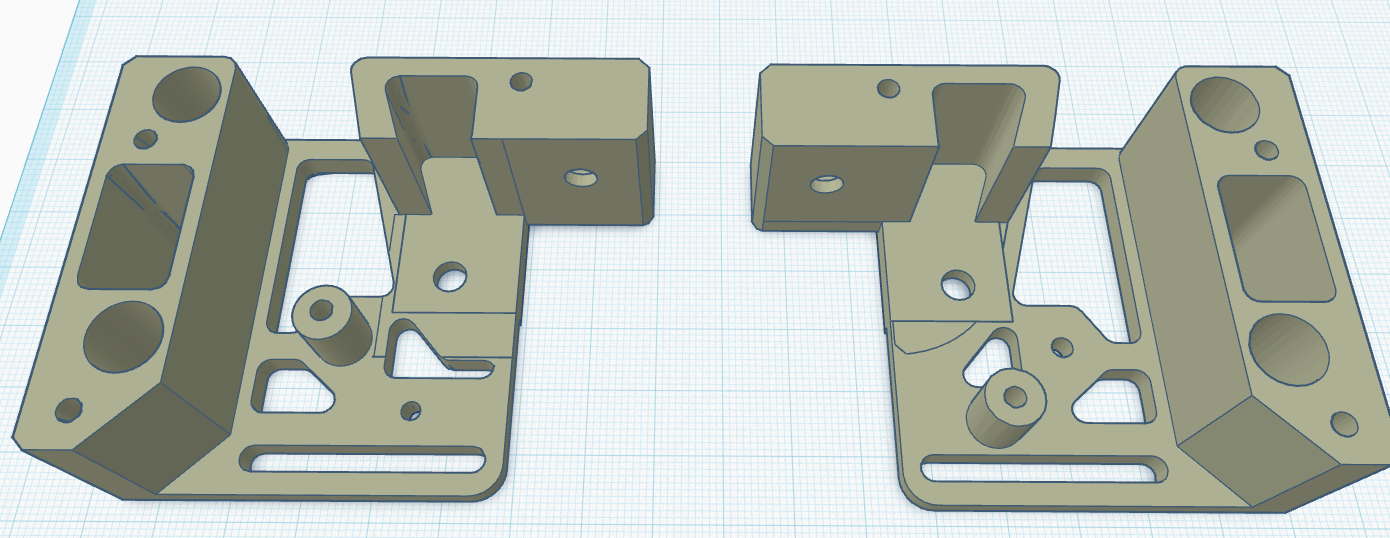 Zero-cut x-axis mounts for Duender