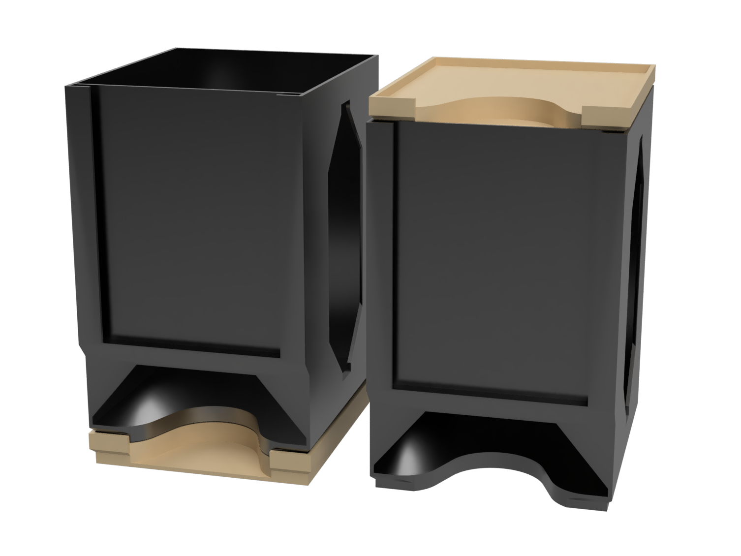 Miniatura 2 do modelo 3D Stackable Base for Interlocking Teabag Dispenser (Parametric)