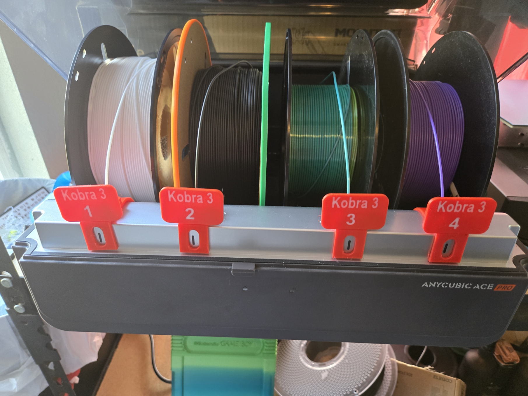 Anycubic Kobra S1 Ace Pro Slot Labels 1-8 .3mf 2 color!