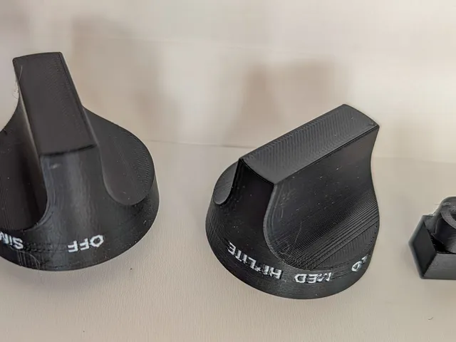 Replacement knobs for GE gas cooktop (stove)