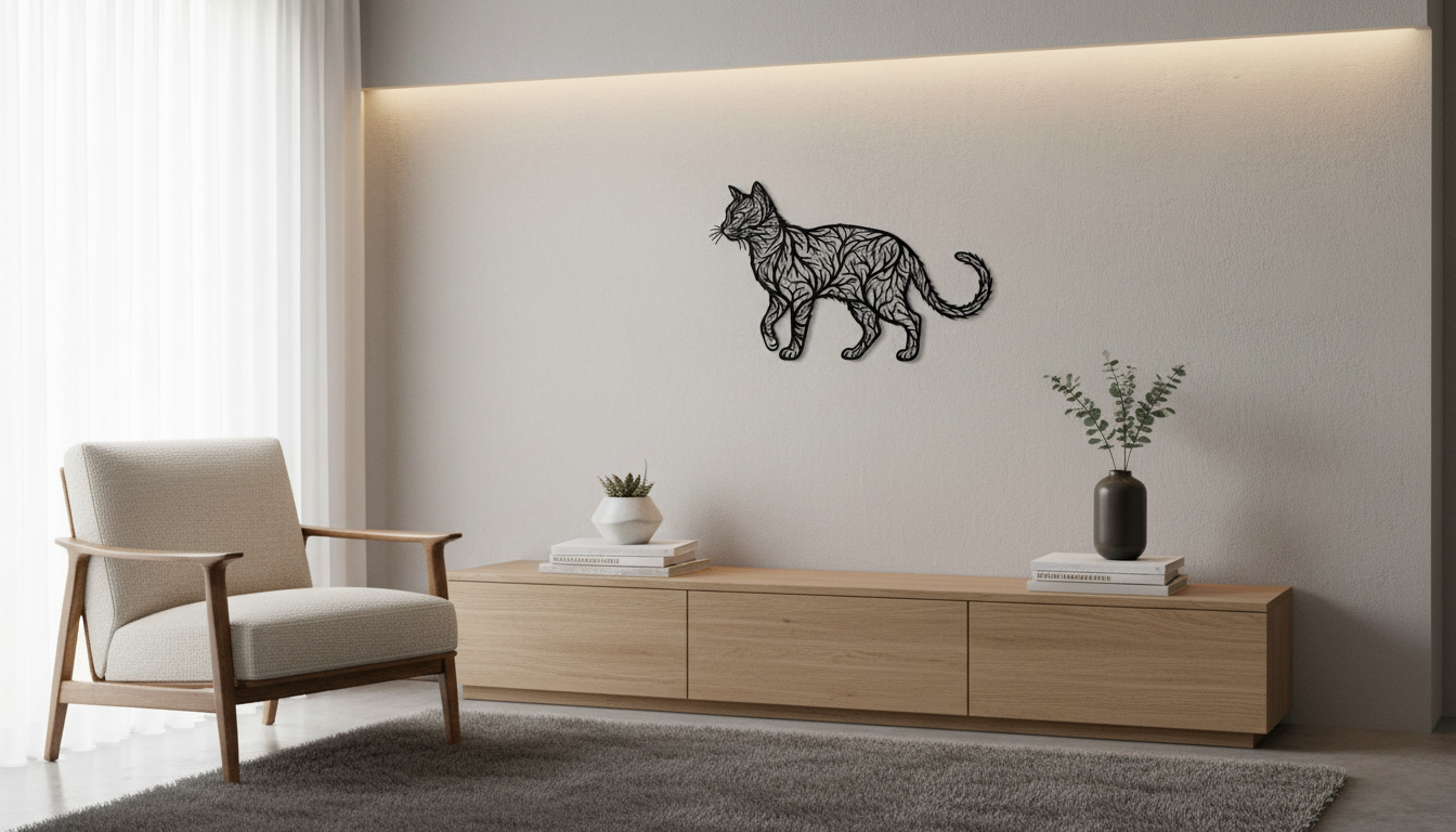 Leaf Cat 2D Wall Art
