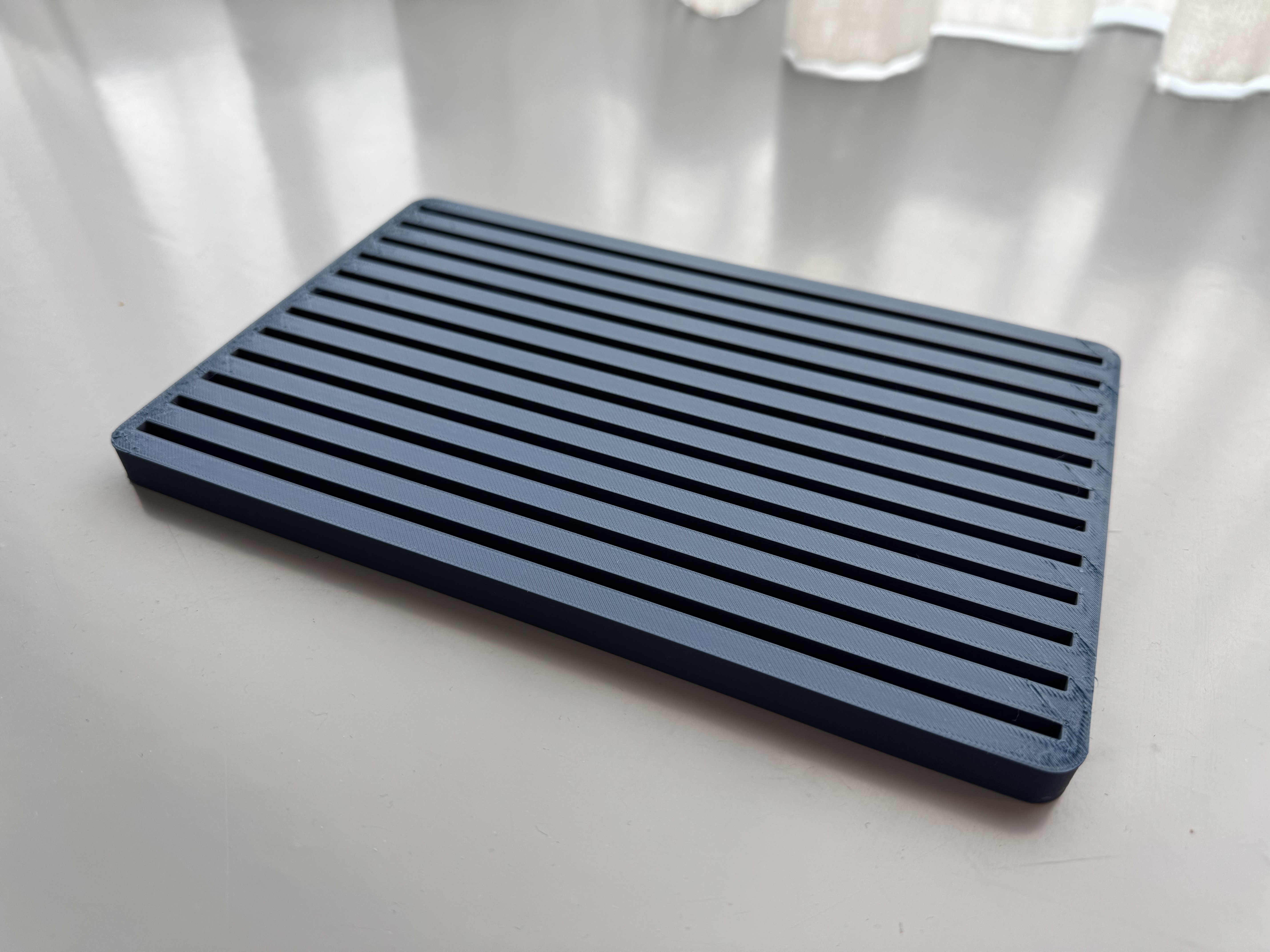 Cards display stand with grooves (240x152 mm) 3D model