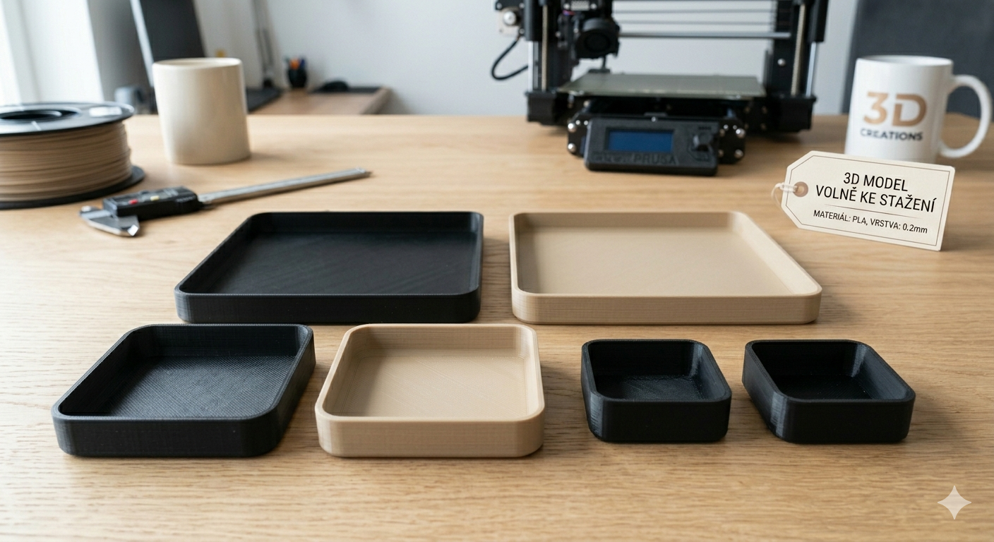 Rectangle tray - Modular and filament saving (10mm depth)