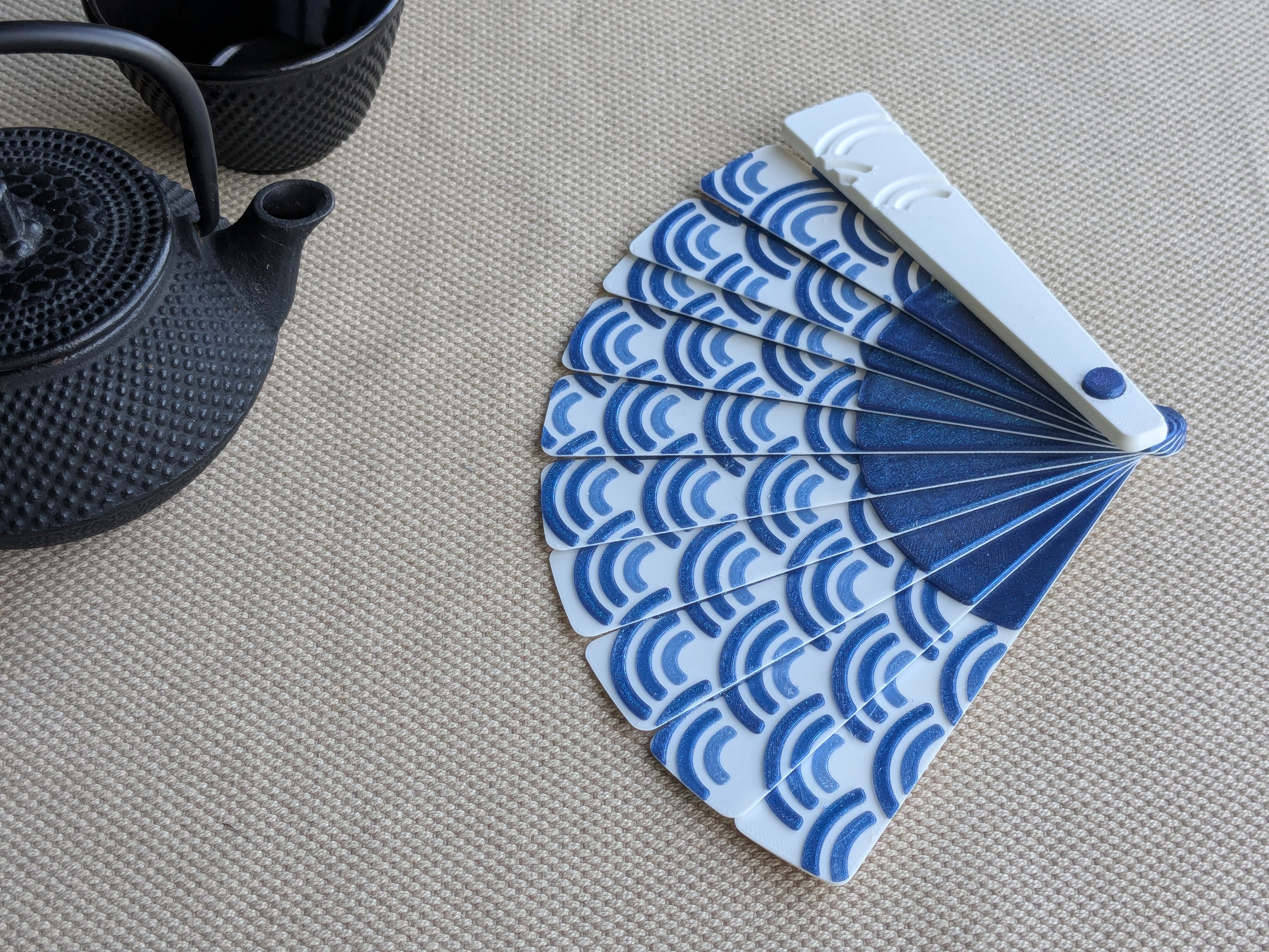 Hand Fan - Waves