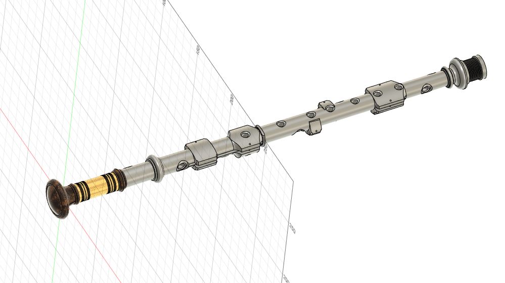 Northumbrian Smallpipes Chanter in Eb 9 keys, Experimental
