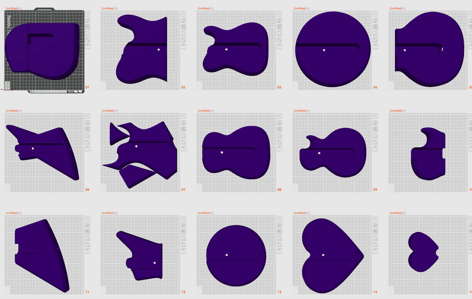 Unistrum bodies and headstocks