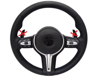 BMW F30 M Steering wheel covers for padle shifters