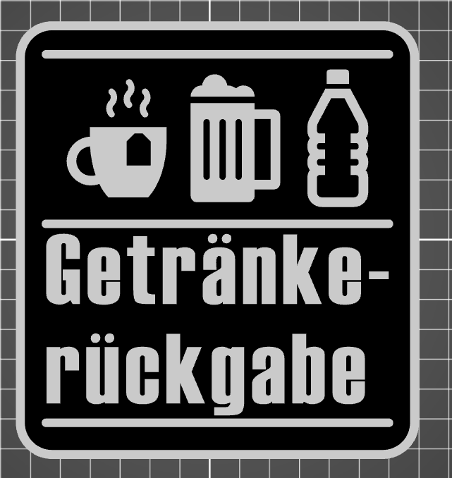 Getränkerückgabe Toiletten-/WC-Schild