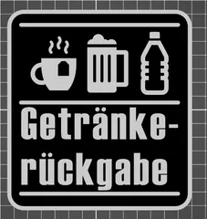 Getränkerückgabe Toiletten-/WC-Schild