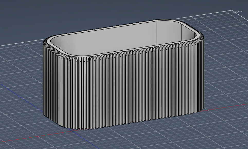 Modern Ribbed Rectangular Planter / Window Sill Box — miniatura 4
