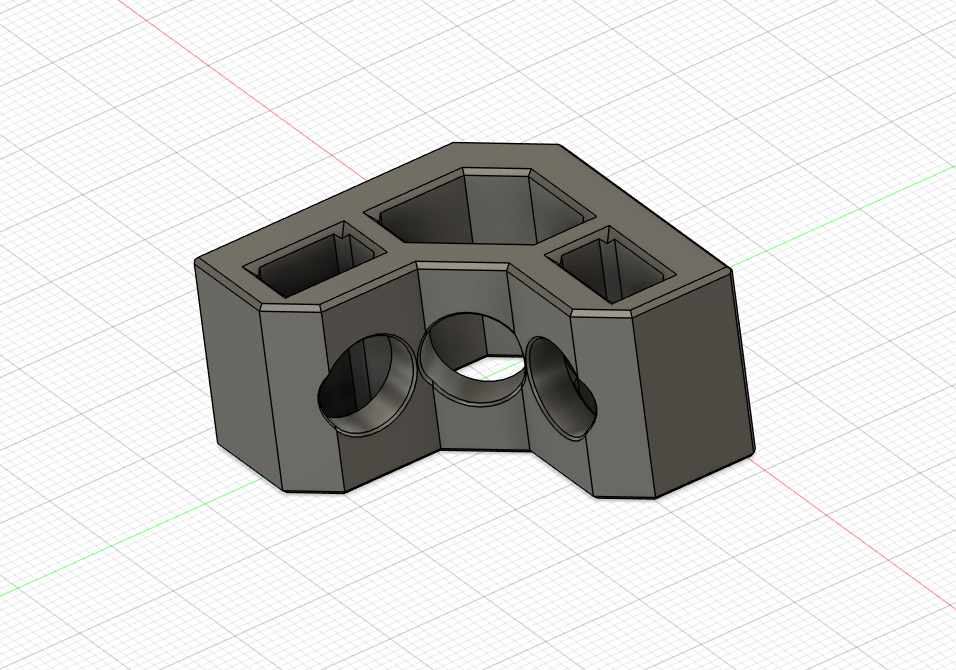 Voron 2020 extrusion corner frame brace stiffener — three design variants