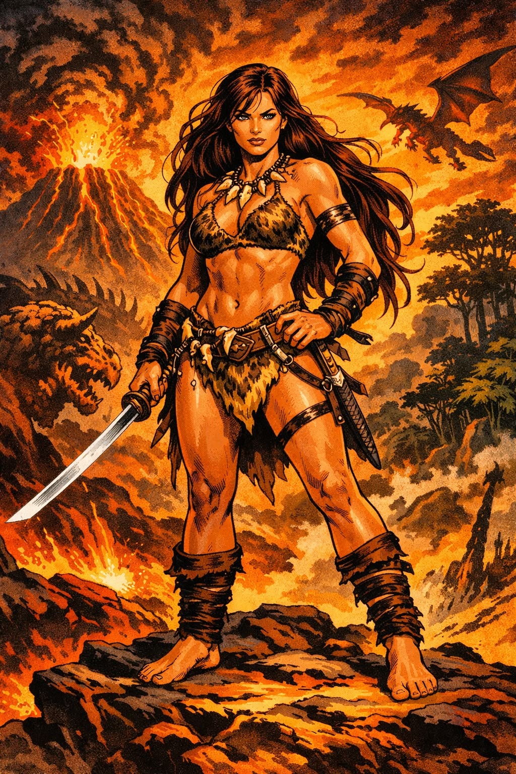 Amazon with sword