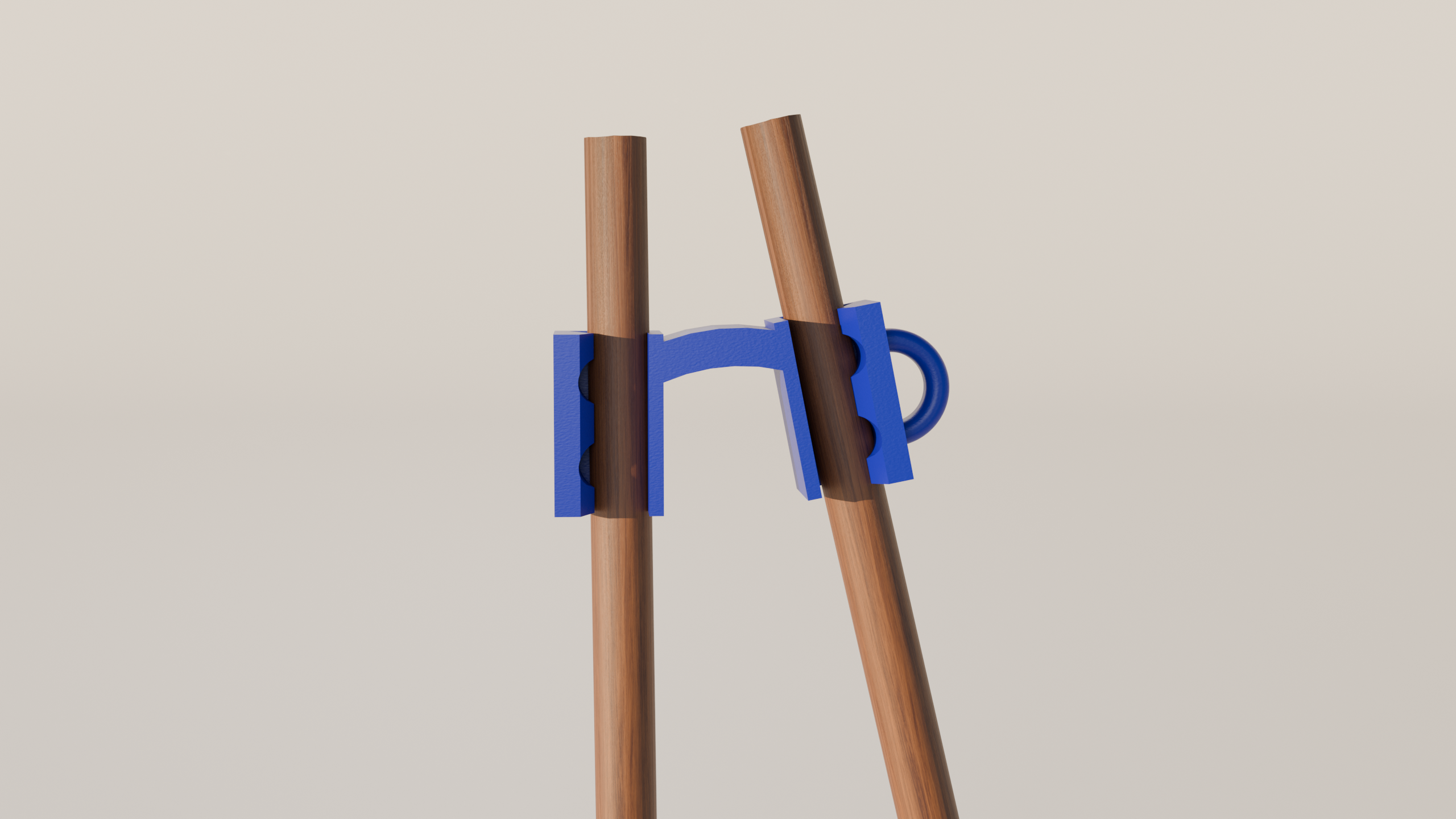 Chopstick Helper/Trainer with Keyring-Loop (Remix) 3D model