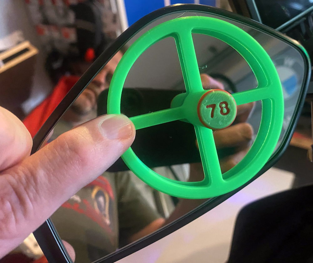 78mm Mirror Gauge for German Motorbikes (Spiegelschablone für Biker)