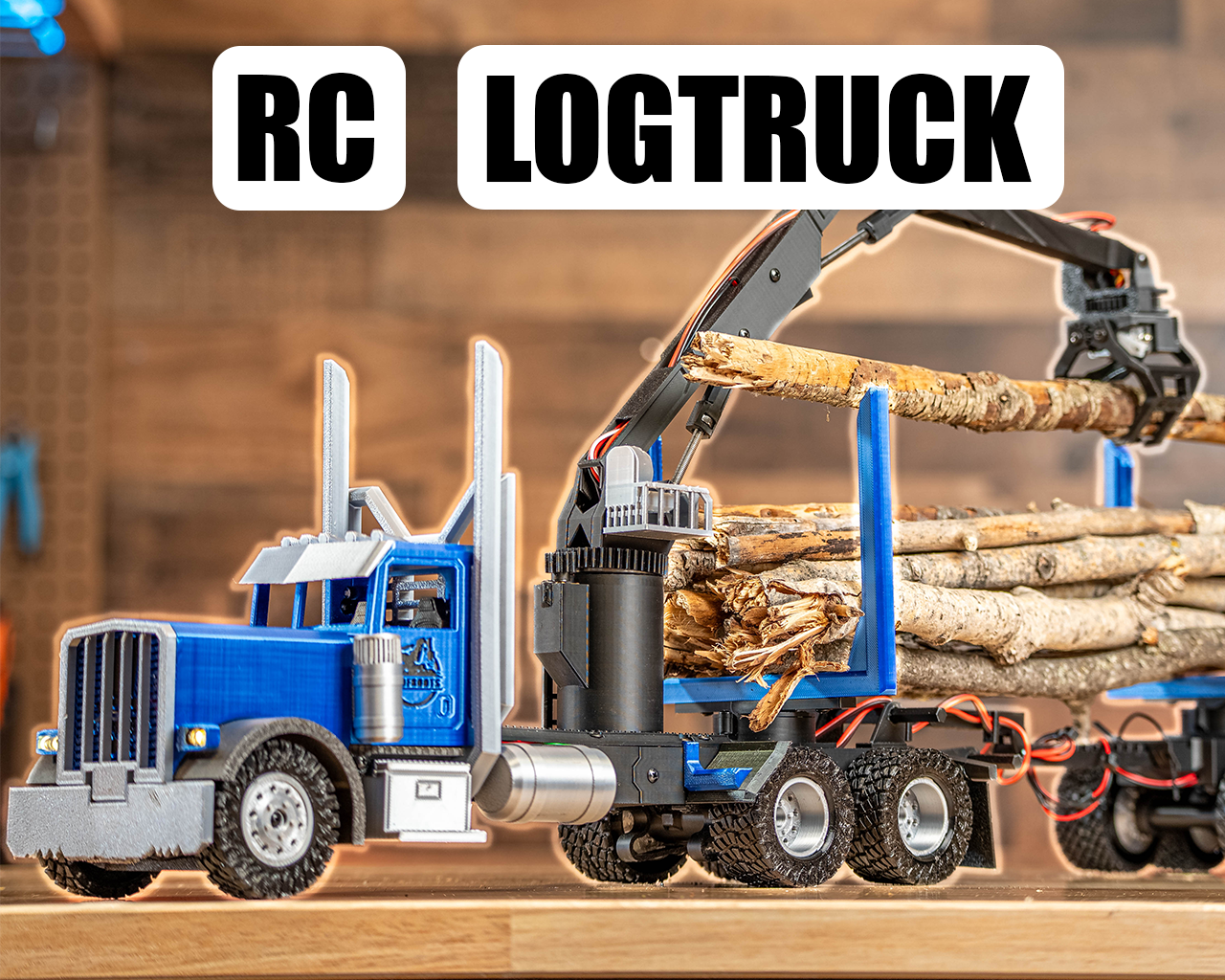 3D Printed RC LogTruck - DIY