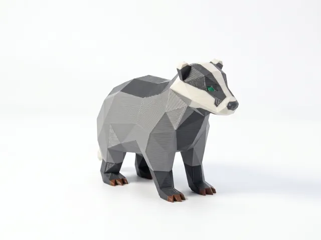 Brock the Badger - Low Poly ZOO
