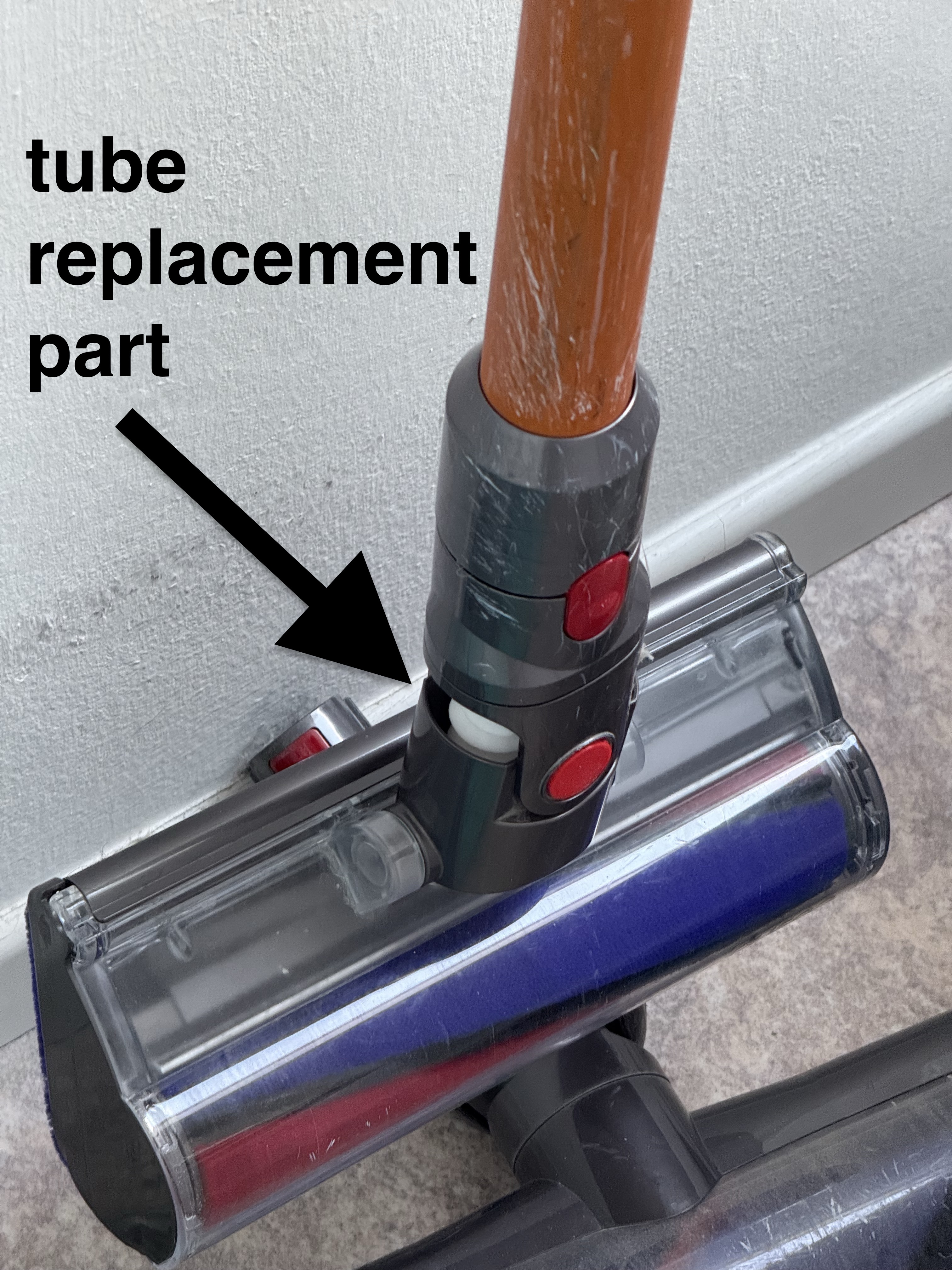 Dyson-ish fluffy cleaner tube and clip replacement