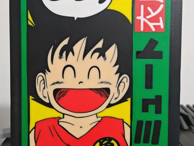 cuadro multicolor Goku Kid