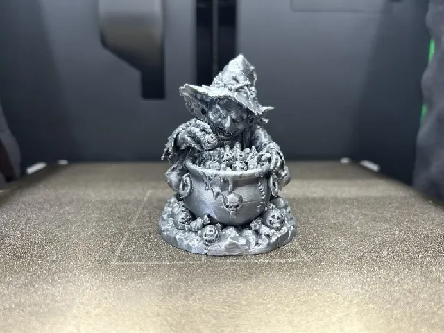 Halloween Witch Goblin with Cauldron